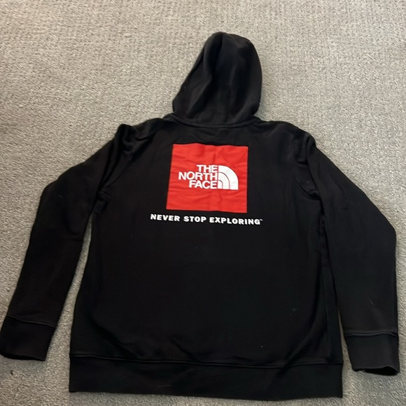 Boys black North Face hoodie size large - Picture 2 of 4